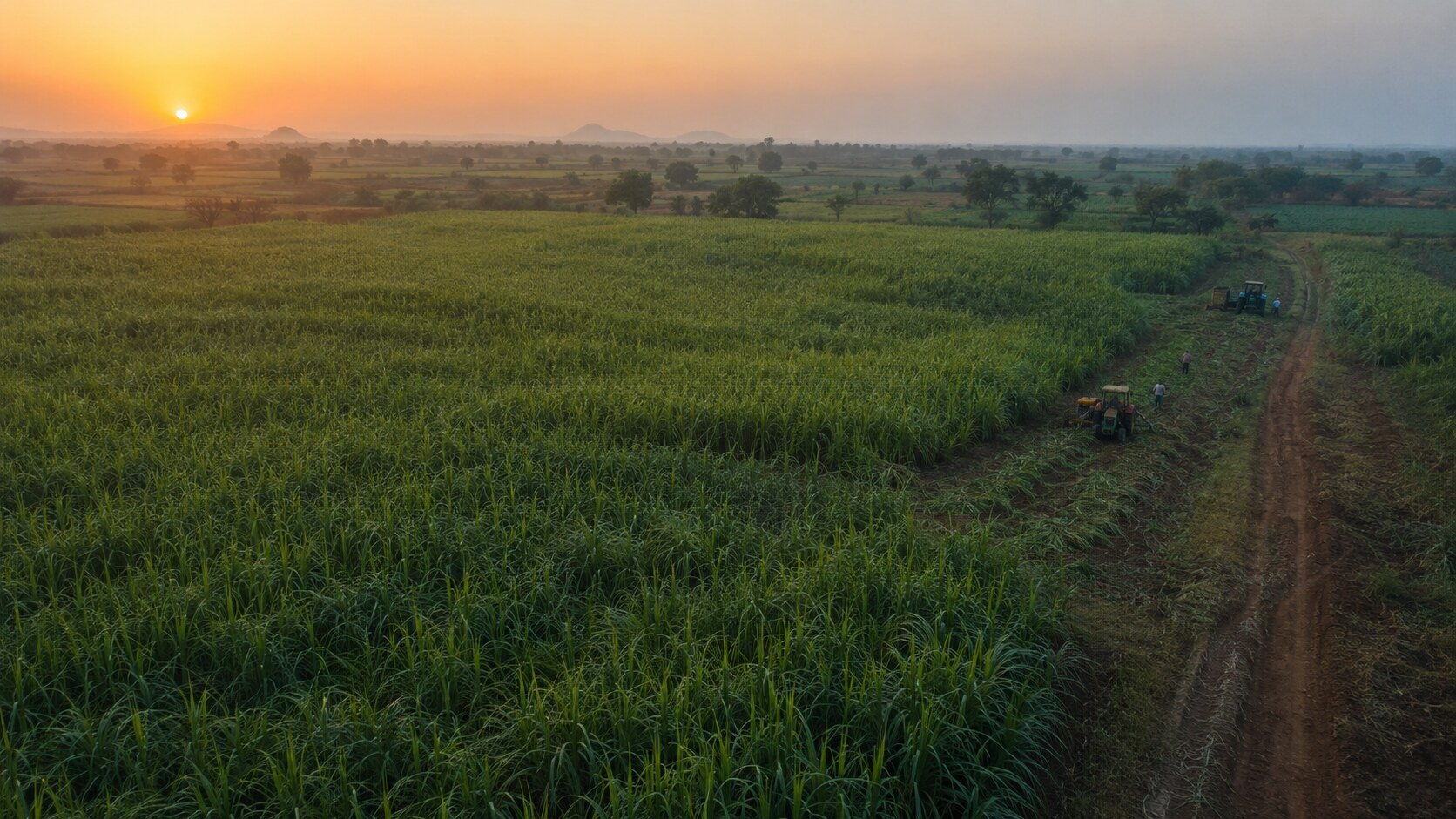 Concept view of agricultural fields